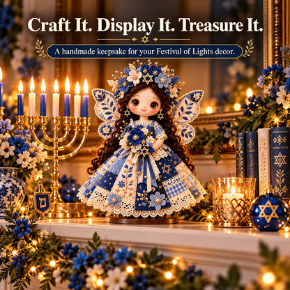 🕎🧵 Hanukkah DIY Patchwork Doll Kit – Handmade Festival of Lights Keepsake