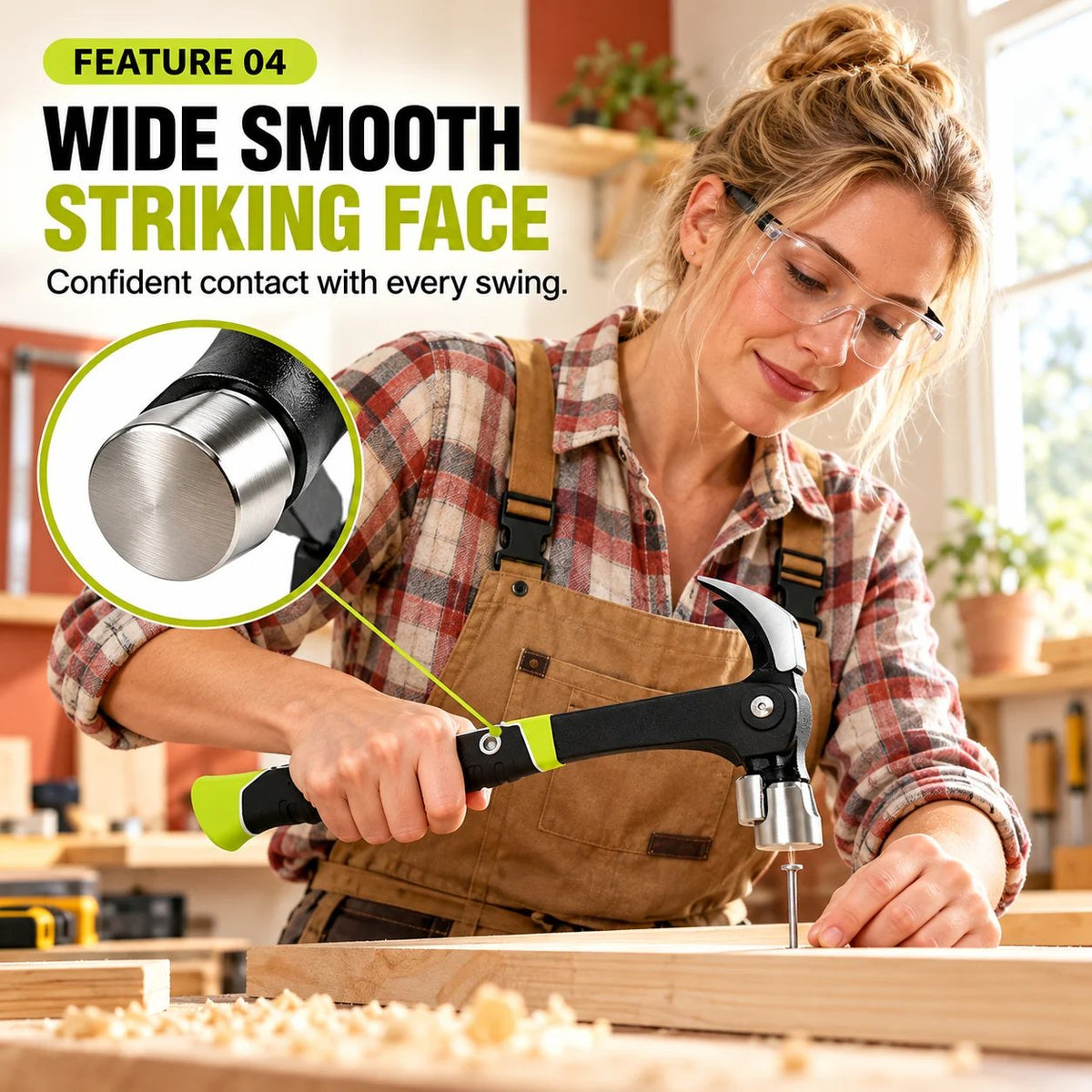 🧰 Shock-Absorbing Claw Hammer | Rust Resistant Finish, One-Handed Magnetic Nail Assist
