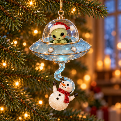 Cosmic Christmas Alien Ornaments – 6 Whimsical Holiday Designs