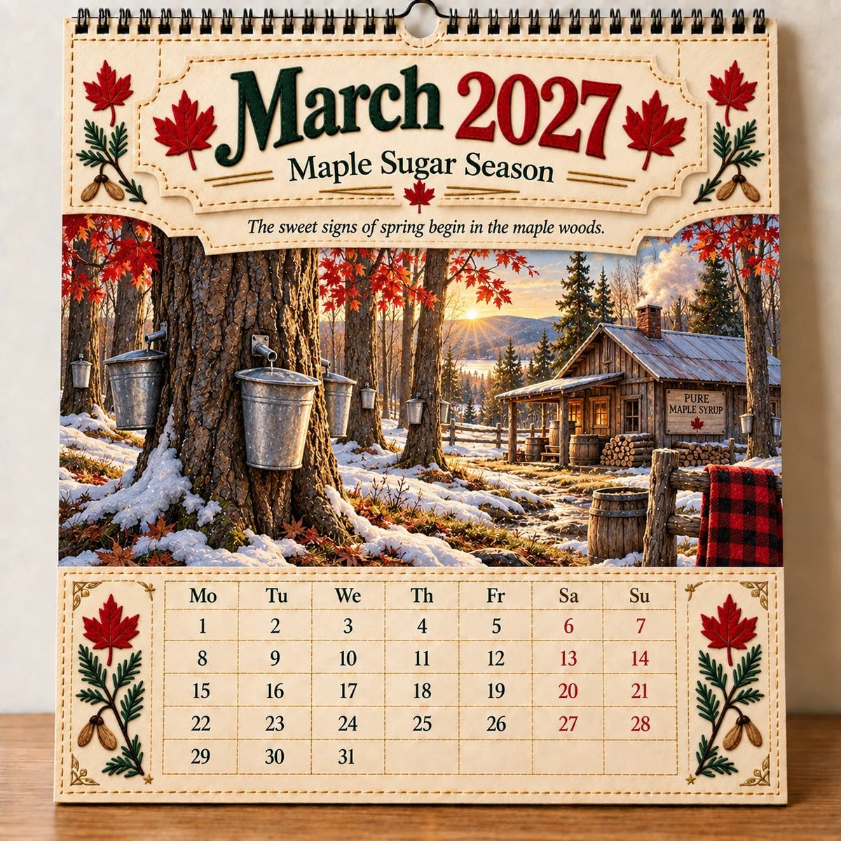 🔥LAST DAY 33% OFF - 🇨🇦🍁 2027 Canada 160th Anniversary Wall Calendar 🍁🇨🇦
