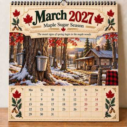 🔥LAST DAY 33% OFF - 🇨🇦🍁 2027 Canada 160th Anniversary Wall Calendar 🍁🇨🇦