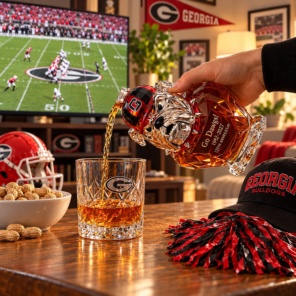Georgia Bulldogs 135th Anniversary Whiskey Bottle – 1892–2027 Collector's Keepsake