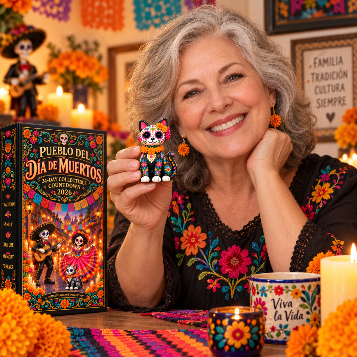 🏵 Day of the Dead Village 2026 – 24-Day Collectible Countdown Calendar with 24 Unique Miniatures