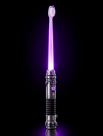 Galactic Glow LED Manual Toothbrush ⚡Soft Bristles, Ergonomic Grip & 30-Day Replaceable Battery 🦷