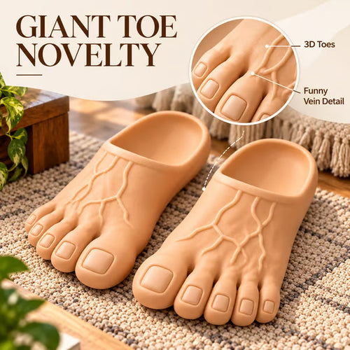 🤘👣 Giant Barefoot Novelty Slides – Funny Oversized Foot Slippers for Parties & Gag Gifts
