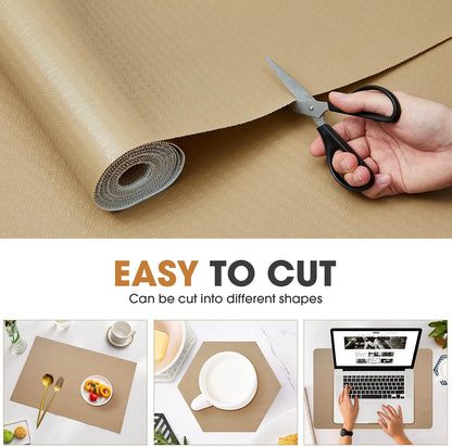 Drawer and Shelf Liner for Kitchen Cabinets, Beige, 12IN X 20FT