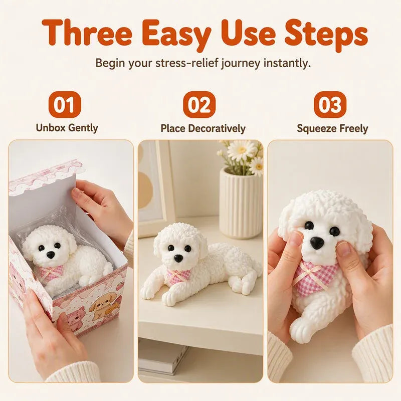 🧸🐶 Cute Squeeze Teddy Dog – Soft, Squishy & Perfect for Stress Relief ✨