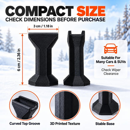 2 Pack Windshield Wiper Anti-Freeze Stands – 3D Printed PLA Wiper Protectors