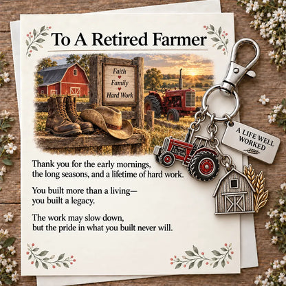 ✨ You Make a Difference Retirement Gift Set – Career Keychain & Matching Card