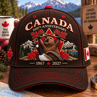 🔥 LAST DAY 45% OFF – 🍁 Canada 160th Anniversary Heritage Cap 1867–2027 | Premium Embroidery • 100% Cotton