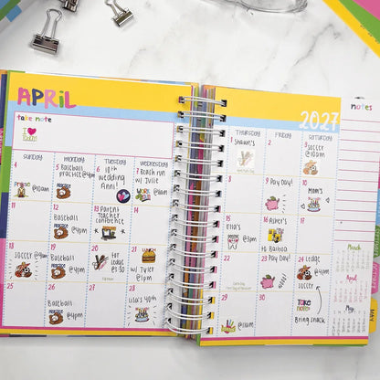 📅✨ 2027–2028 Life Planner – 24-Month Weekly & Monthly Organizer with Stickers & Bill Trackers
