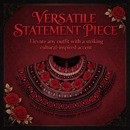 🌹Rose Embroidered Beaded Cape Collar