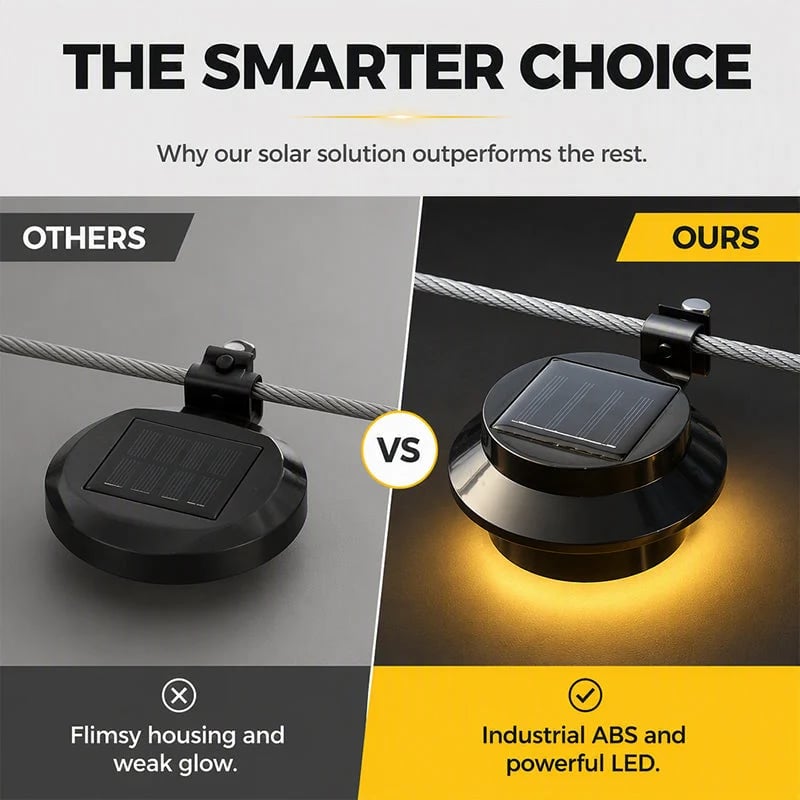 💡 Solar Outdoor LED Lights – Brighten Gutters, Fences & Garden Walls with No Wiring Needed 🏡