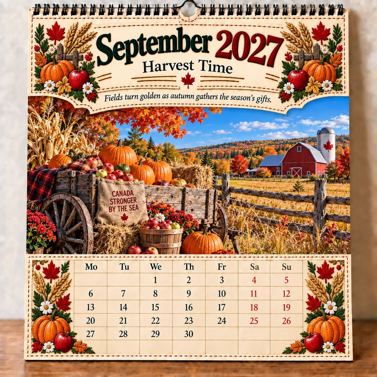 🔥LAST DAY 33% OFF - 🇨🇦🍁 2027 Canada 160th Anniversary Wall Calendar 🍁🇨🇦