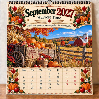 🔥LAST DAY 33% OFF - 🇨🇦🍁 2027 Canada 160th Anniversary Wall Calendar 🍁🇨🇦