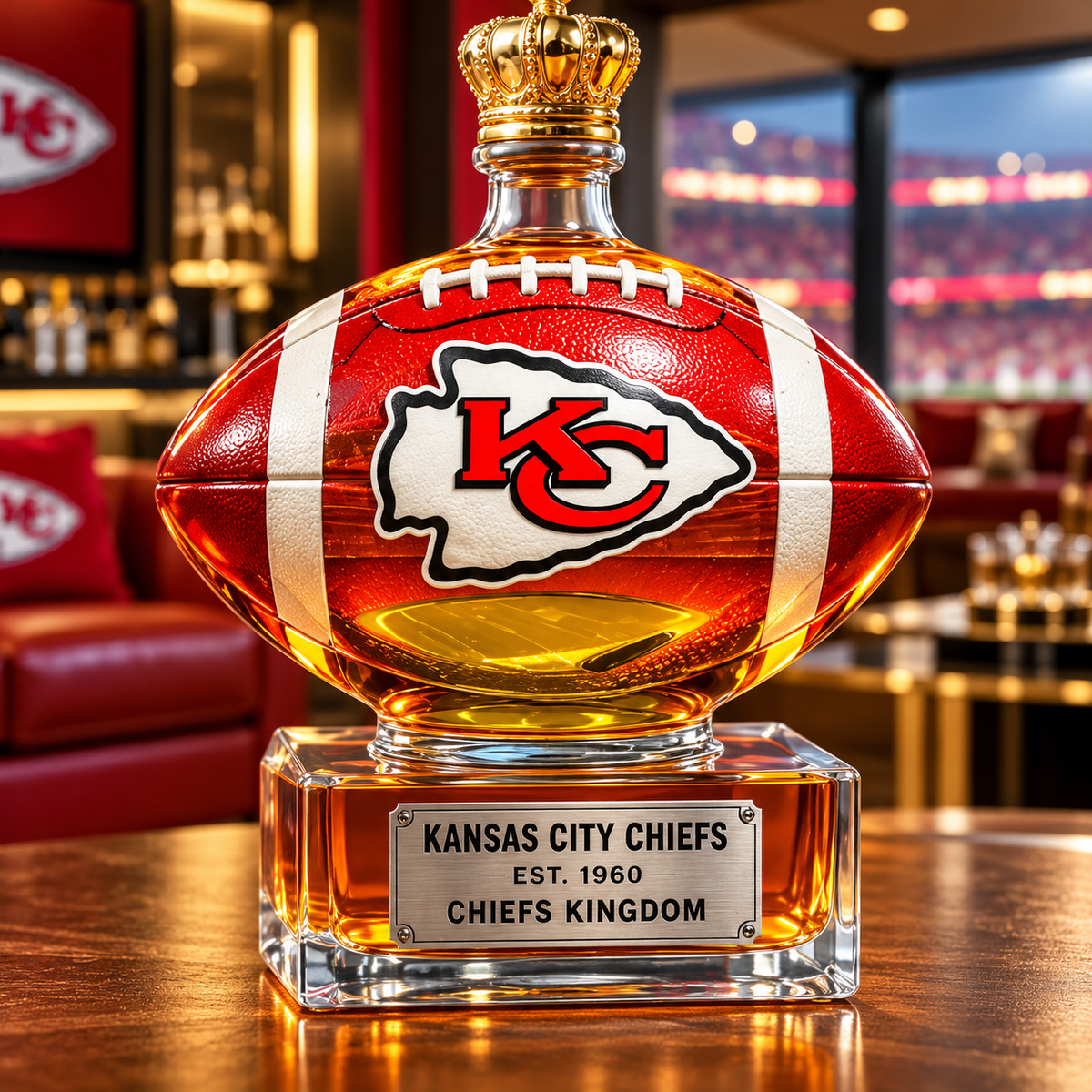 🏈👑 Football Crown Collector Bottle – A Tribute to the Team You’ve Stood By Season After Season