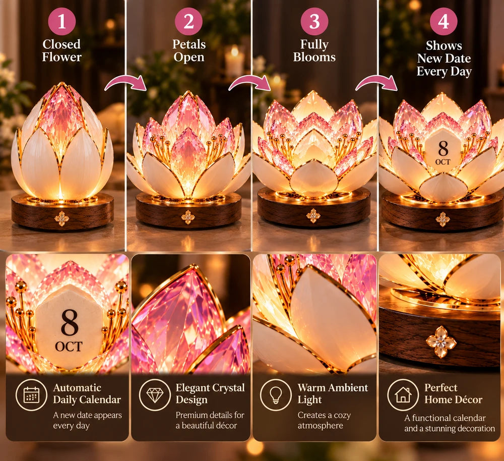 Four stages of the flower calendar opening