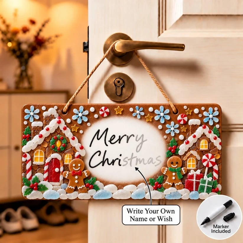 🎄✨ DIY Sea Glass Christmas Hanging Sign Kit – 8 Festive Designs & Personalized Holiday Decor ✍️