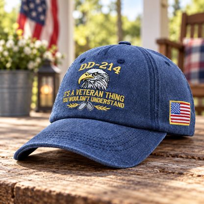 🔥 50% OFF — Handmade DD-214 Veteran Honor Embroidered Cap 🇺🇸 | Buy 2, Get Free Shipping