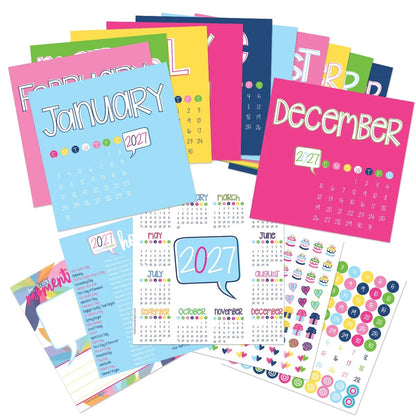 📅✨ 2027–2028 Life Planner – 24-Month Weekly & Monthly Organizer with Stickers & Bill Trackers