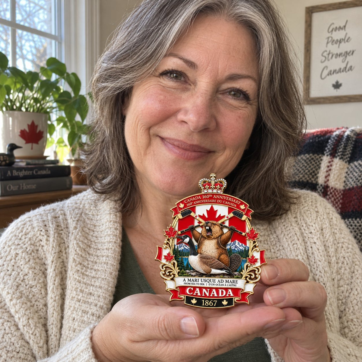 🍁 Canada 160th Anniversary 3D Enamel Tribute Badge – “A Mari Usque Ad Mare” 🇨🇦