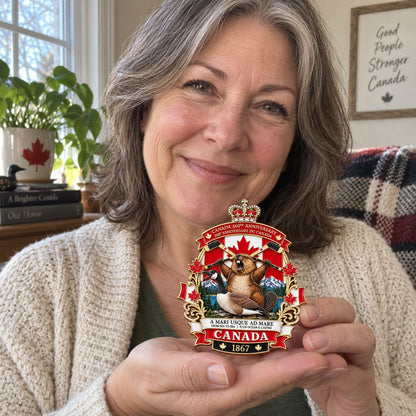 🍁 Canada 160th Anniversary 3D Enamel Tribute Badge – “A Mari Usque Ad Mare” 🇨🇦