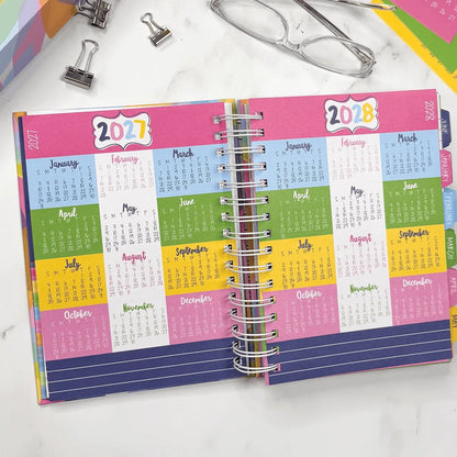 📅✨ 2027–2028 Life Planner – 24-Month Weekly & Monthly Organizer with Stickers & Bill Trackers