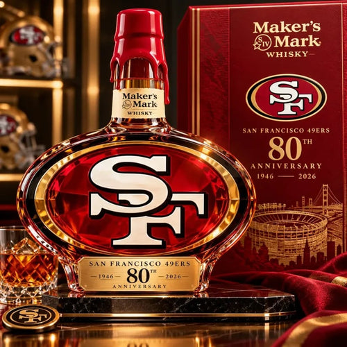 San Francisco 49ers 80th Anniversary Collector Whiskey Bottle – 1946–2026 Commemorative Edition