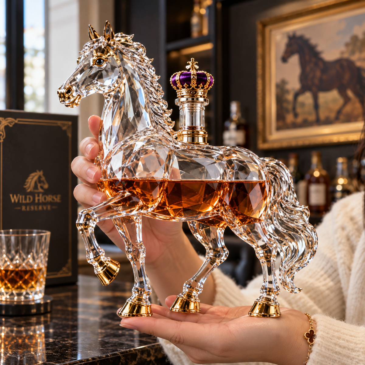 👑 Wild Horse Reserve Whiskey Bottle