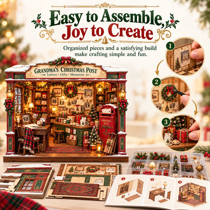 📮 Grandma’s Christmas Post DIY Miniature Kit 🎄 Cozy Vintage Holiday Scene