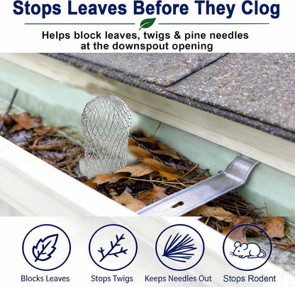 🍂 Aluminum Gutter Guard Filter – Anti-Clog Downspout Leaf & Debris Catcher