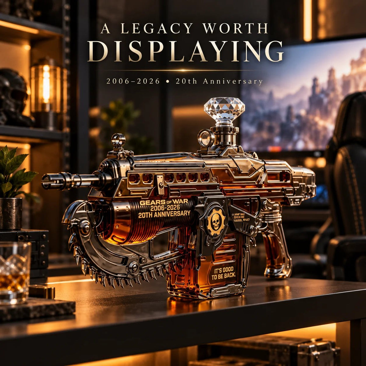 Gears of War 2006–2026 20th Anniversary Whiskey Bottle