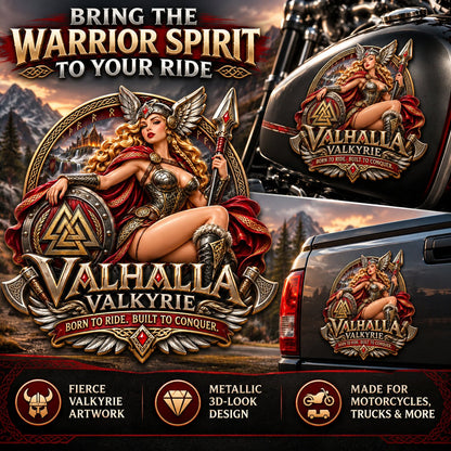 ⚔️🪽 Valhalla Valkyrie Car Emblem — Born to Ride. Built to Conquer. 🔥🏍️