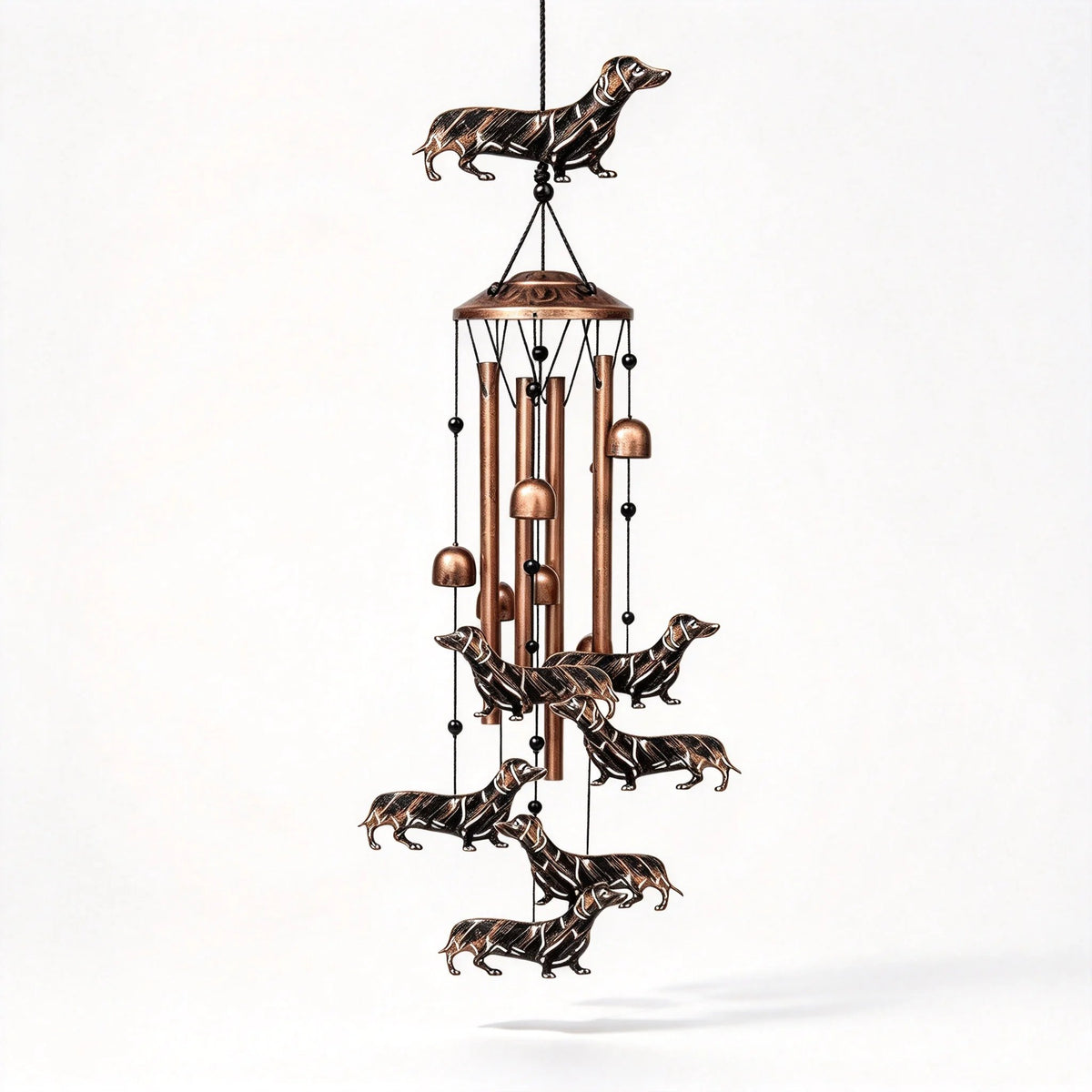 🐶 Dachshund Metal Wind Chime, Outdoor Garden Decor