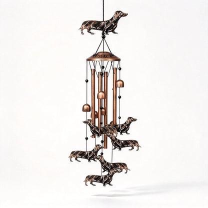 🐶 Dachshund Metal Wind Chime, Outdoor Garden Decor
