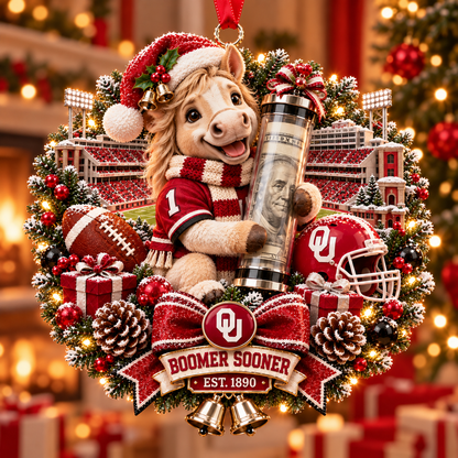 🏈🎄 College Football Money Surprise Ornament