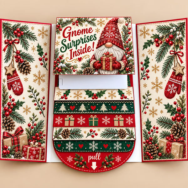 🎄 50% OFF – 4PCS Waterfall Christmas Gift Card Booklet | Fun Pull-Out Surprise 🎁✨