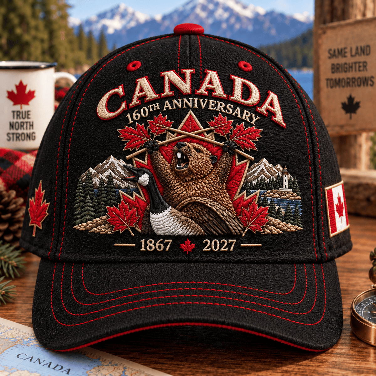 🔥 LAST DAY 45% OFF – 🍁 Canada 160th Anniversary Heritage Cap 1867–2027 | Premium Embroidery • 100% Cotton