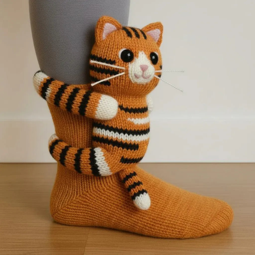 💝 Cozy 3D Knit Spirit Animal Socks – Show Your Personality in Comfort 🧦