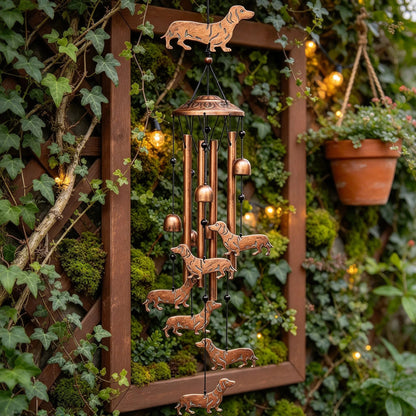 🐶 Dachshund Metal Wind Chime, Outdoor Garden Decor