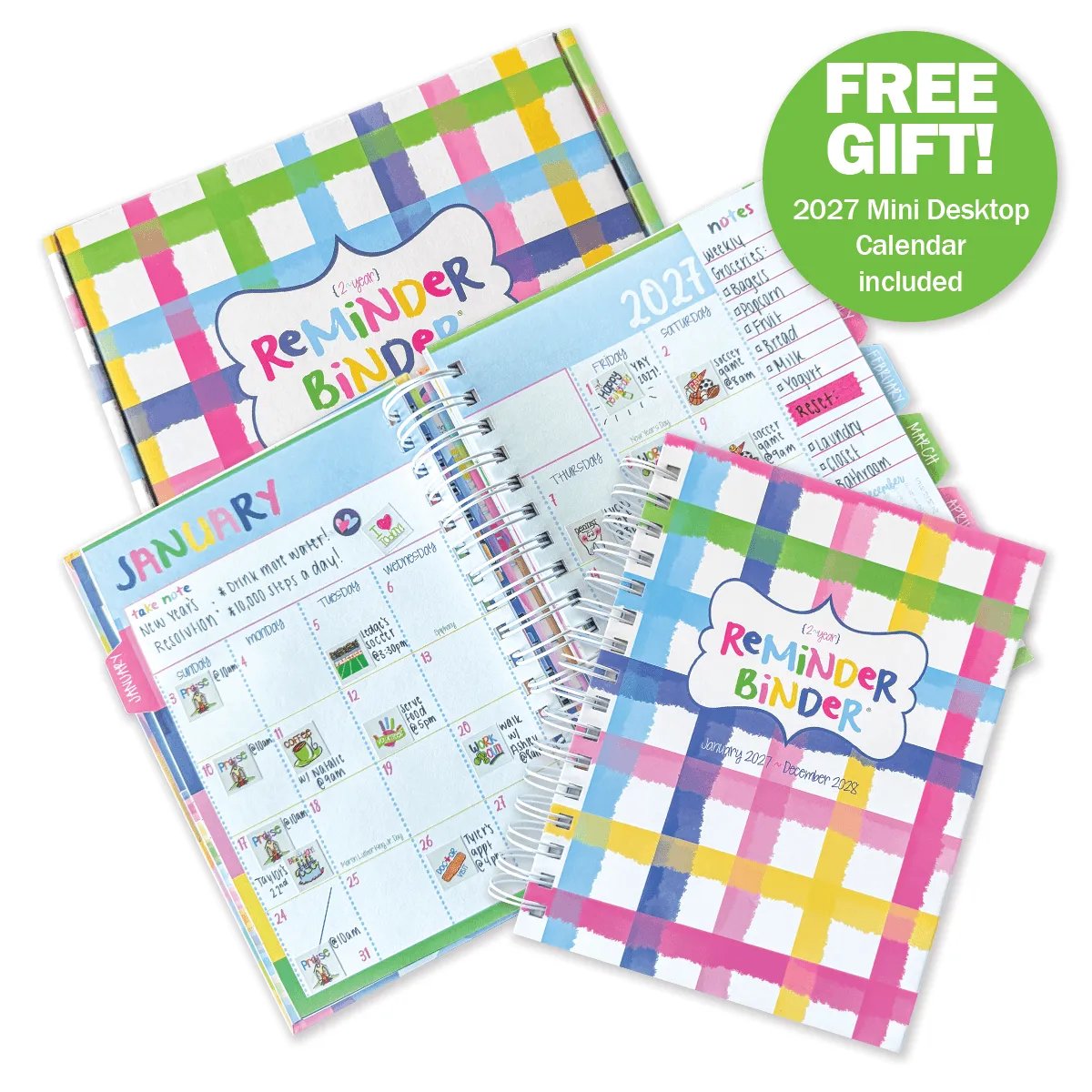 📅✨ 2027–2028 Life Planner – 24-Month Weekly & Monthly Organizer with Stickers & Bill Trackers