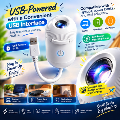 🌌 Starry Sky Projector Night Light – USB-Powered Ambient Lighting for Bedrooms & Nurseries ✨