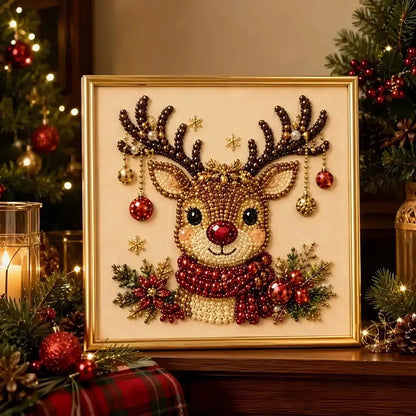🦌 Christmas Reindeer – 3D Beaded DIY Holiday Decor