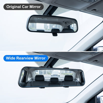 🚗 Clip-On Panoramic Rearview Mirror – Wider View, Tool-Free Installation ✨