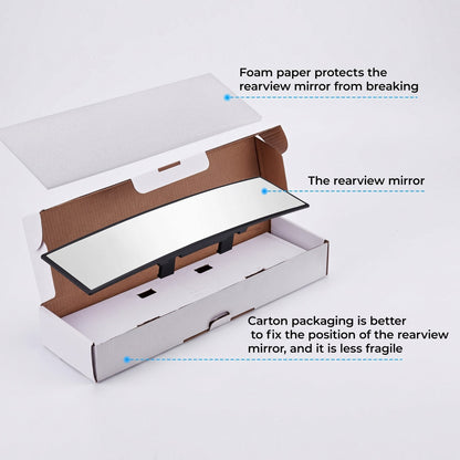 🚗 Clip-On Panoramic Rearview Mirror – Wider View, Tool-Free Installation ✨
