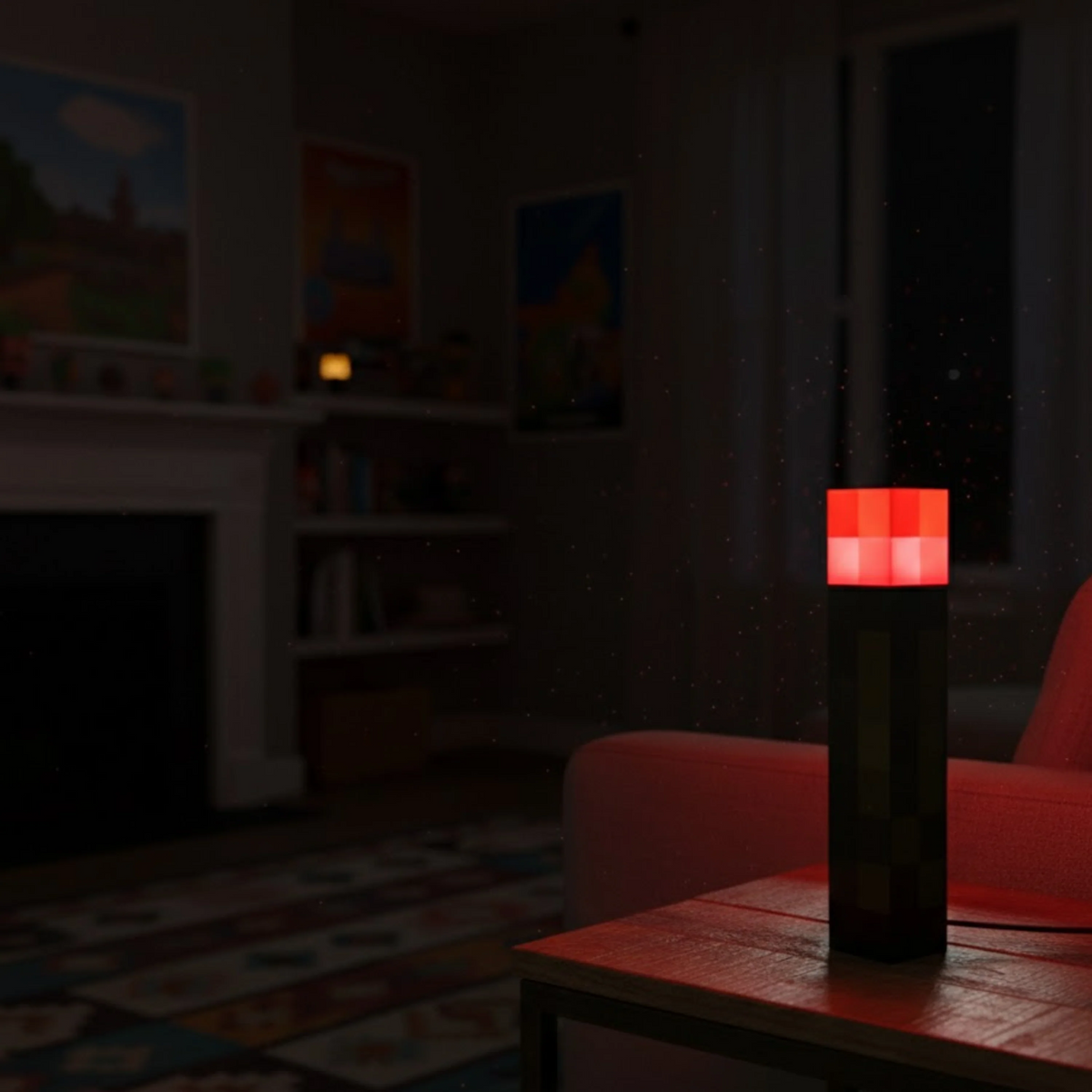 ⛏️Pixel Torch Wall Light – Rechargeable LED Lamp