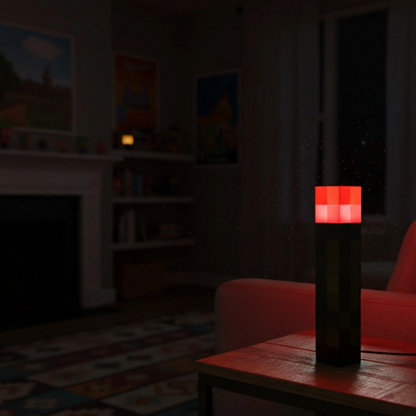 ⛏️Pixel Torch Wall Light – Rechargeable LED Lamp