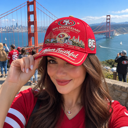 🇺🇸 Last Day Promo: 49% OFF🏈Niner Faithful 80th Anniversary Commemorative Cap