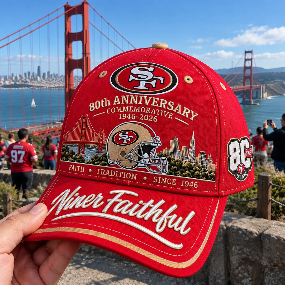 🇺🇸 Last Day Promo: 49% OFF🏈Niner Faithful 80th Anniversary Commemorative Cap