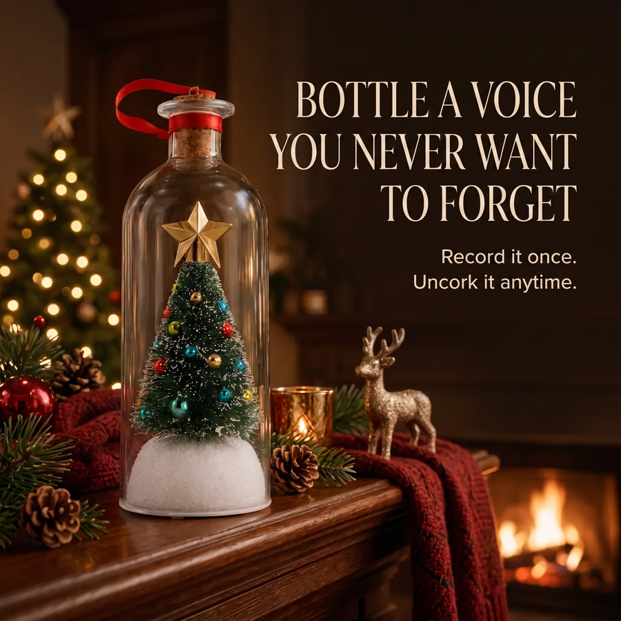 🎄 Record-a-Message Christmas Tree – Personalized Voice Keepsake Ornament ❤️